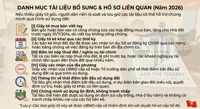 Làm sổ đỏ cần giấy tờ gì